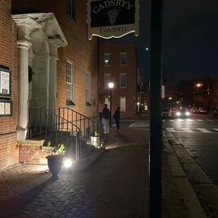 Out front