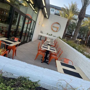 Dog-friendly outdoor patio