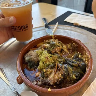 Pablanos and grapefruit margarita