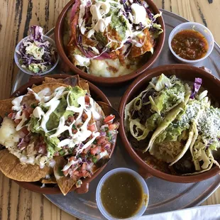 Tacos, enchiladas, and nachos - so good!