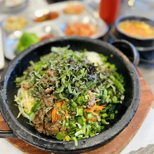 Bibimbap dolsot. HIGHLY RECOMMEND. My new favorite dish.