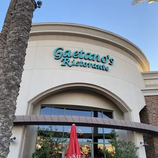 the front of the restaurant