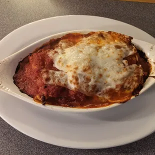 Caption picture of kids size lasagna this was pretty big for a kids meal