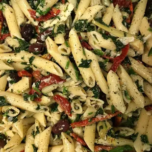 a close up of a pasta dish