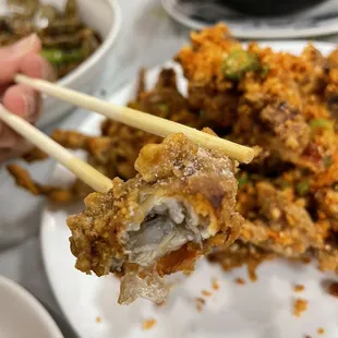 Salt and Pepper Deep-Fried Soft Shell Crab. 1st time trying this, Tasty!