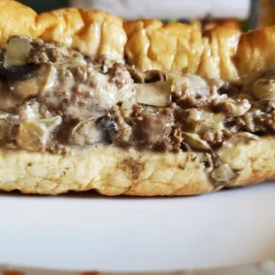 Mushroom cheesesteak