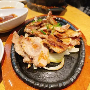a plate of food on a table