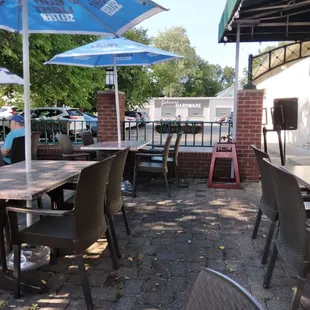 Umbrellas for shade.