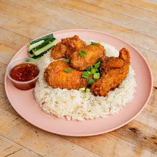chicken wings and fried chicken, food