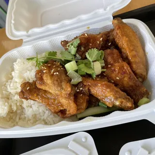 Sweet Chili Wings and Rice Combo