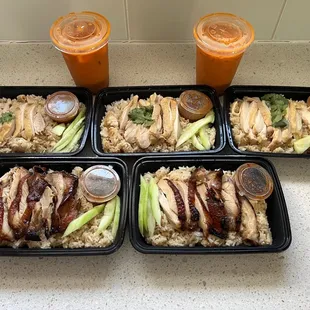 Steamed (Hainanese chicken) and Roasted Chicken - Large