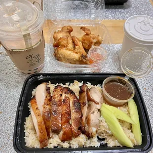 Thai style Roasted Chicken meal with ginger rice