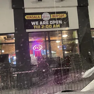 The front of the restaurant.