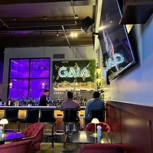 Bar seating and lounge