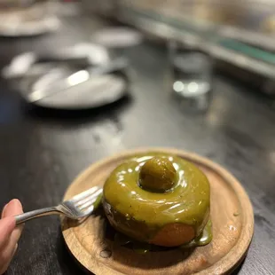 Matcha-yuzu donut mochi