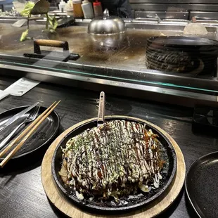 Mushroom Vegetarian Hiroshima Style Okonomiyaki