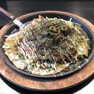 Vegetarian Hiroshima Style Okonomiyaki