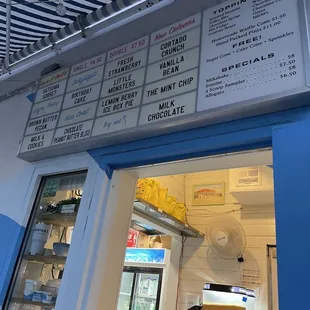 menus and prices