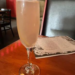 French 71 - a French 75 but with a lavender infusion added