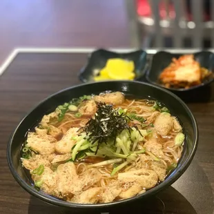 a bowl of food on a table