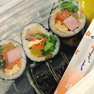 Ham Gimbap, delicious and a good 2nd option after ordering a fav.