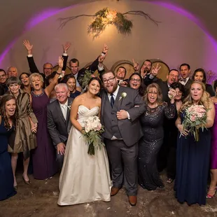 Rain on your wedding day?  No problem, GALA pivoted to a gorgeous wine cave on site and it was better than originally planned!