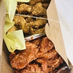 a box of fried chicken