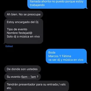 Communication with DJ