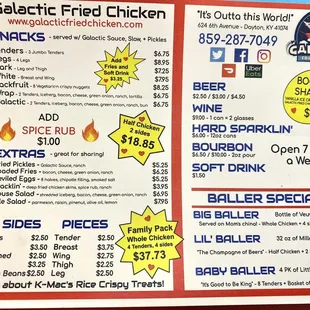 Fun and simple Menu!