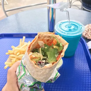 Veggie wrap, Galactic slush