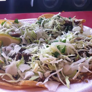 Carne asada and lengua