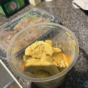 Huge chunks of chicken (this was after I ate my dinner and realized I needed a pic of the chicken)