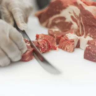 All of our meat is Hand Cut to your liking!