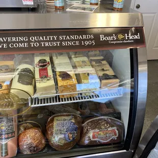 a variety of meat products