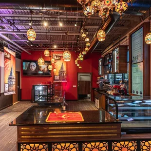 the interior of a restaurant