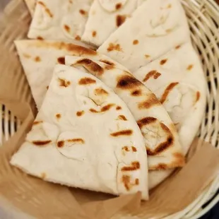 a plate of flatbreads