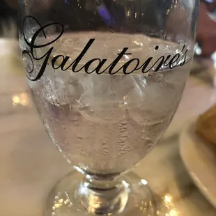 a glass of water