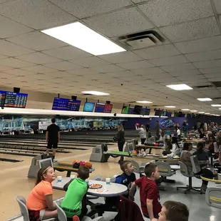 a bowling alley