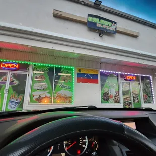 the interior of a car