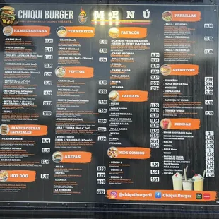 Chiqui Burger * Food Truck Menu