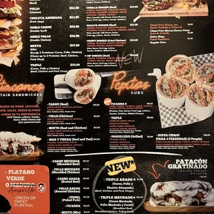 menu, sushi and sashimi