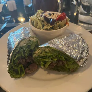 Chimichurri Steak Wrap with Bowtie Pesto Pasta side