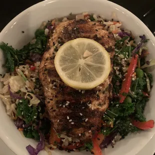 Power bowl with salmon