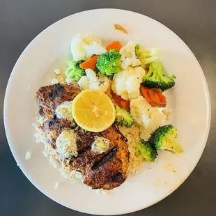 Salmon &amp; Vegetables ~ Galaxy Cafe South Austin