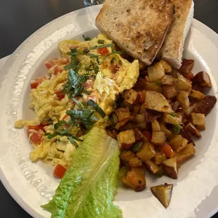 Mediterranean Breakfast but with potatoes.