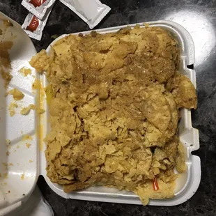 Nacho supreme.. ewww this place serves food lik this