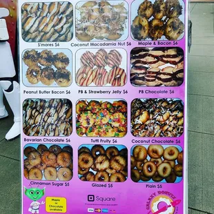 a variety of donuts