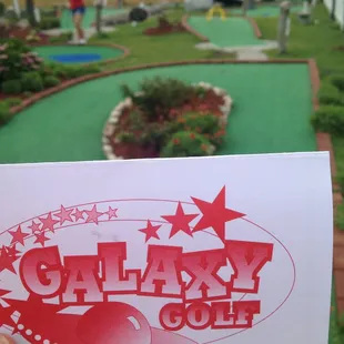 Galaxy Golf score card.