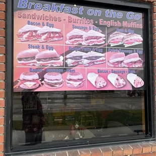 breakfast on the go sign