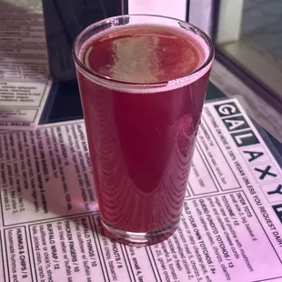 Gadget Urban Artifact Sour Gose w/ Galaxy Hut Menu.